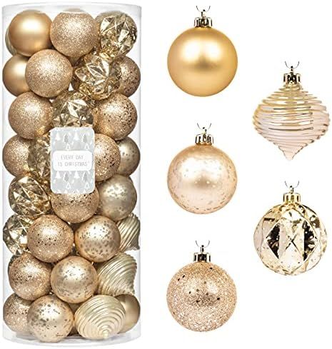 Every Day is Christmas 50ct 57mm/ 2.24" Christmas Ornaments, Shatterproof Christmas Tree Ornament... | Amazon (US)