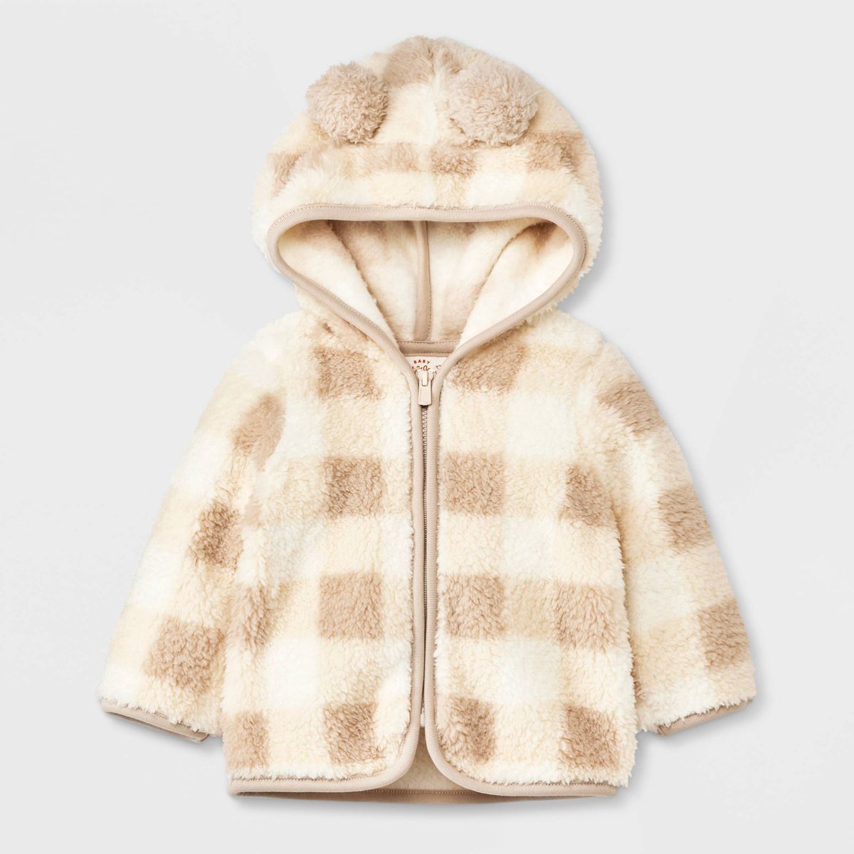 Baby Faux Fur Shearling Jacket - Cat & Jack™ Off-White | Target