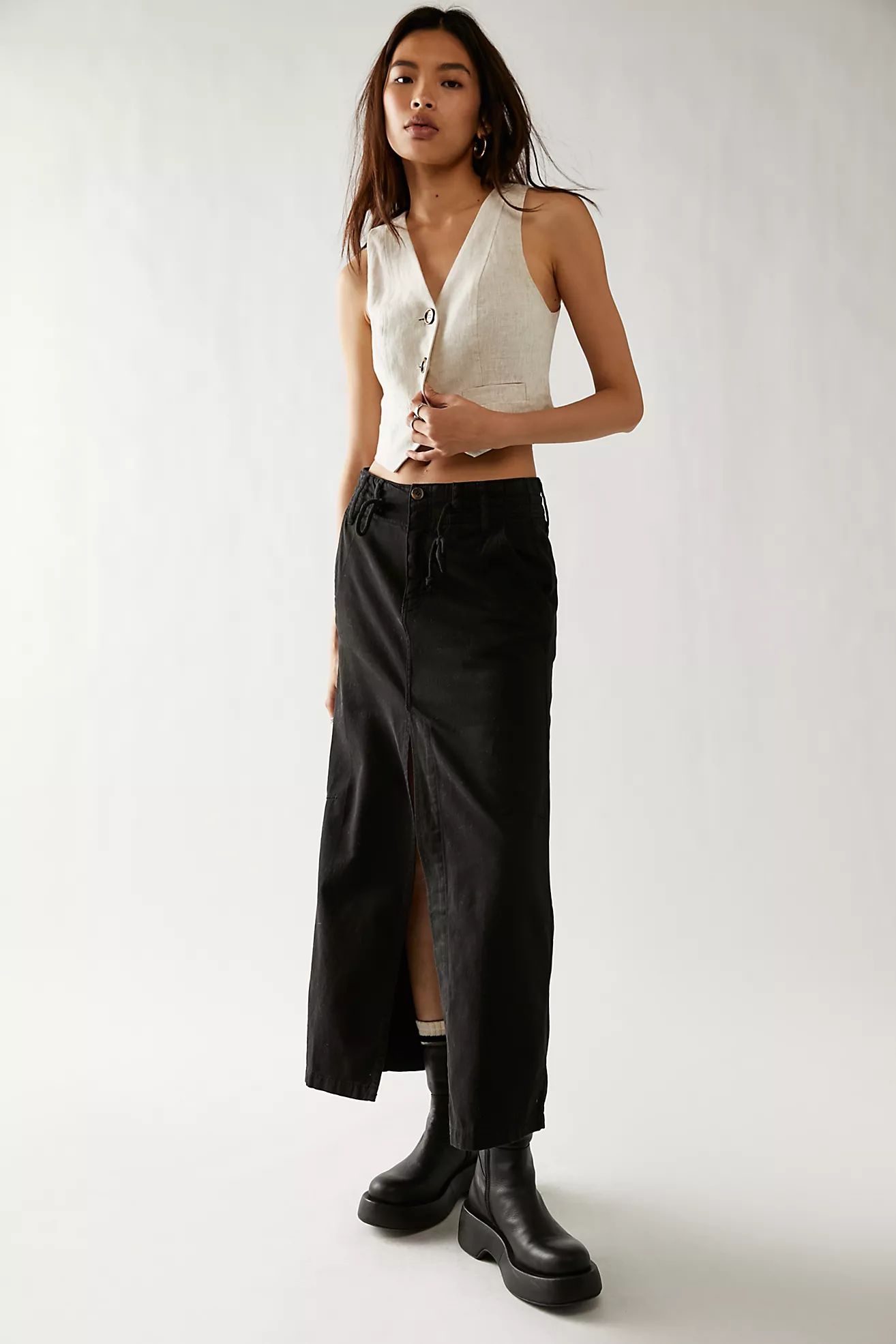 Chino Maxi Skirt | Free People (Global - UK&FR Excluded)