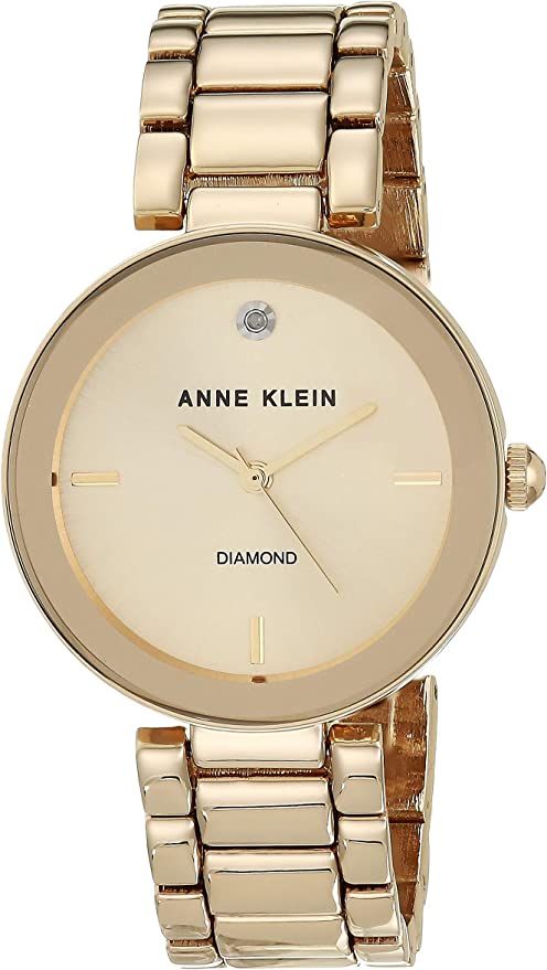 Amazon.com: Anne Klein Women's Genuine Diamond Dial Bracelet Watch : Clothing, Shoes & Jewelry | Amazon (US)