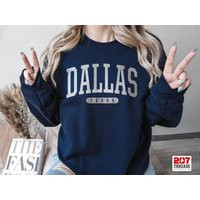 Dallas Sweatshirt | Soft Cozy Texas Crewneck Sweater Vintage College University Souvenir Gifts Tx USA Football Gameday | Etsy (US)