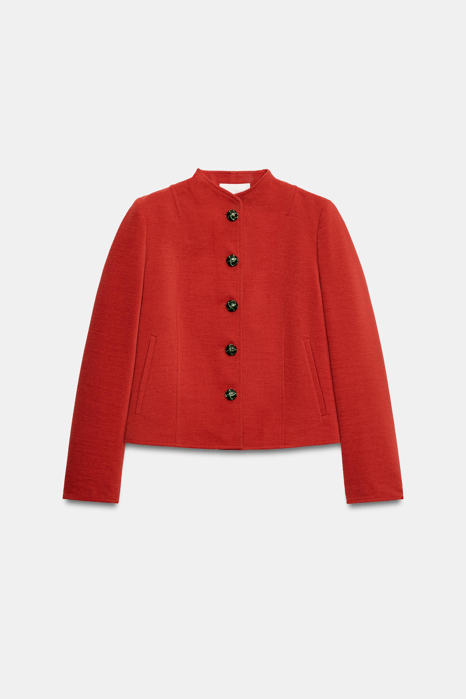 STRAIGHT-CUT SHOULDER-PAD JACKET | Zara US