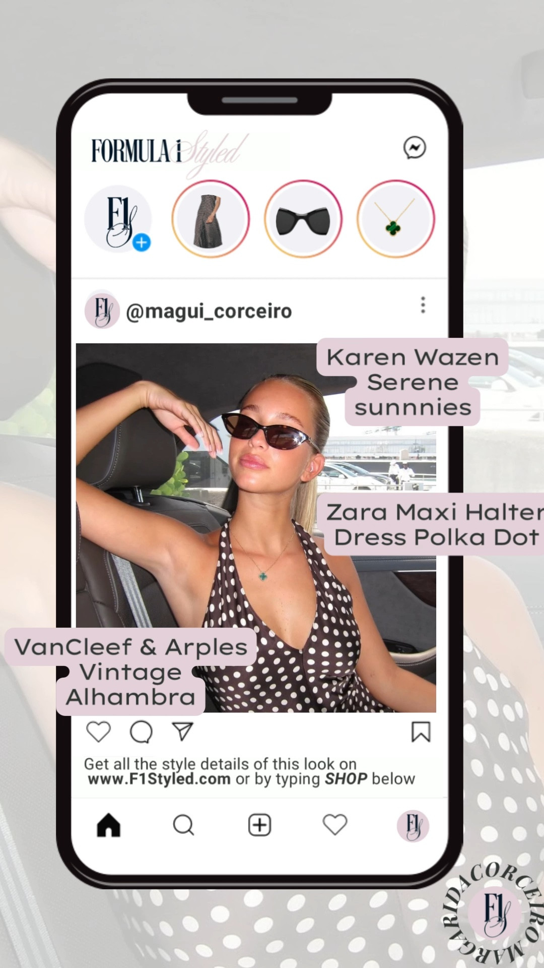 Magui Corceiro stepped out in a polka dot dress, proving why the print is everywhere this season. 

#MaguiCorceiro #F1Styled #PolkaDots #TrendAlert #F1WAGStyle #WAGStyle #f1wag #f1wagfashion #joaofelix #LTKstyle #SeasonalStyle #PlayfulElegance #PaddockFashion