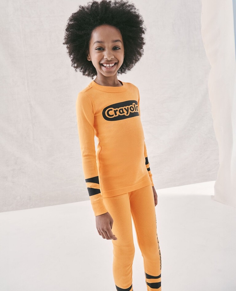 Kids Crayola® Crayon Long John Pajama Set | Hanna Andersson