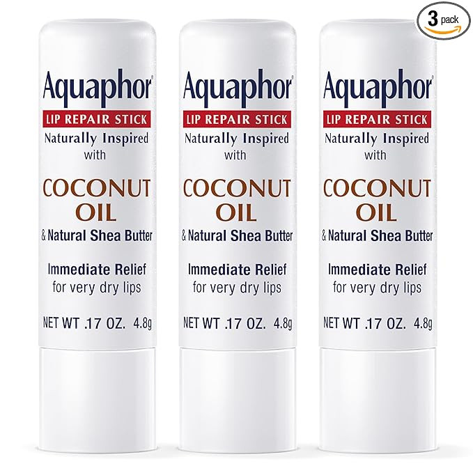 Aquaphor Naturally Inspired Lip Repair Stick with Coconut Oil and Natural Shea Butter, Hydrating ... | Amazon (US)