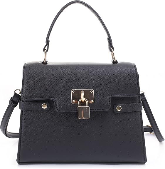 SUGU Women Classic Saffiano Top Handle Satchel Bag | Amazon (US)