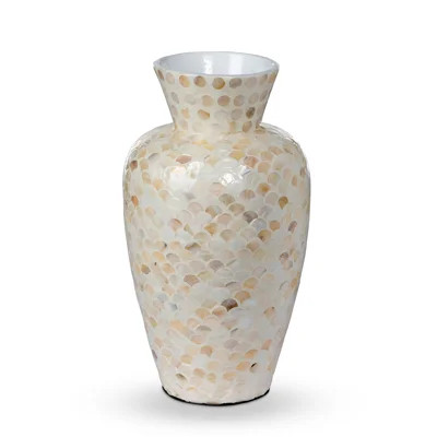 Capraia Coast Mosaic Vase, Mother Of Pearl | Wayfair North America