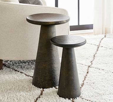 Avila Metal Round Outdoor Accent Table (12"-32") | Pottery Barn (US)