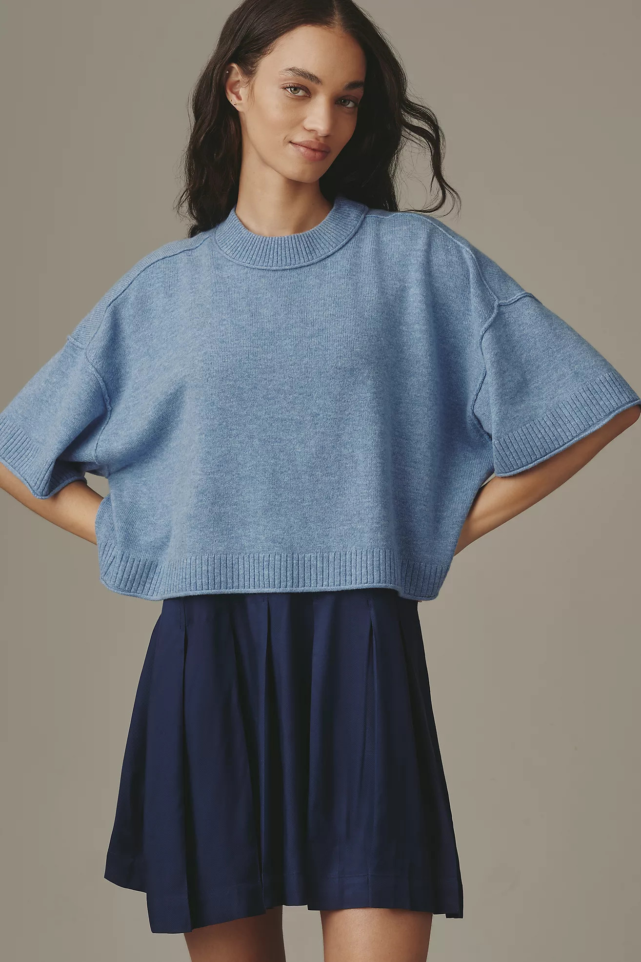 By Anthropologie Wool Cashmere Twofer Mini Dress | Anthropologie (US)