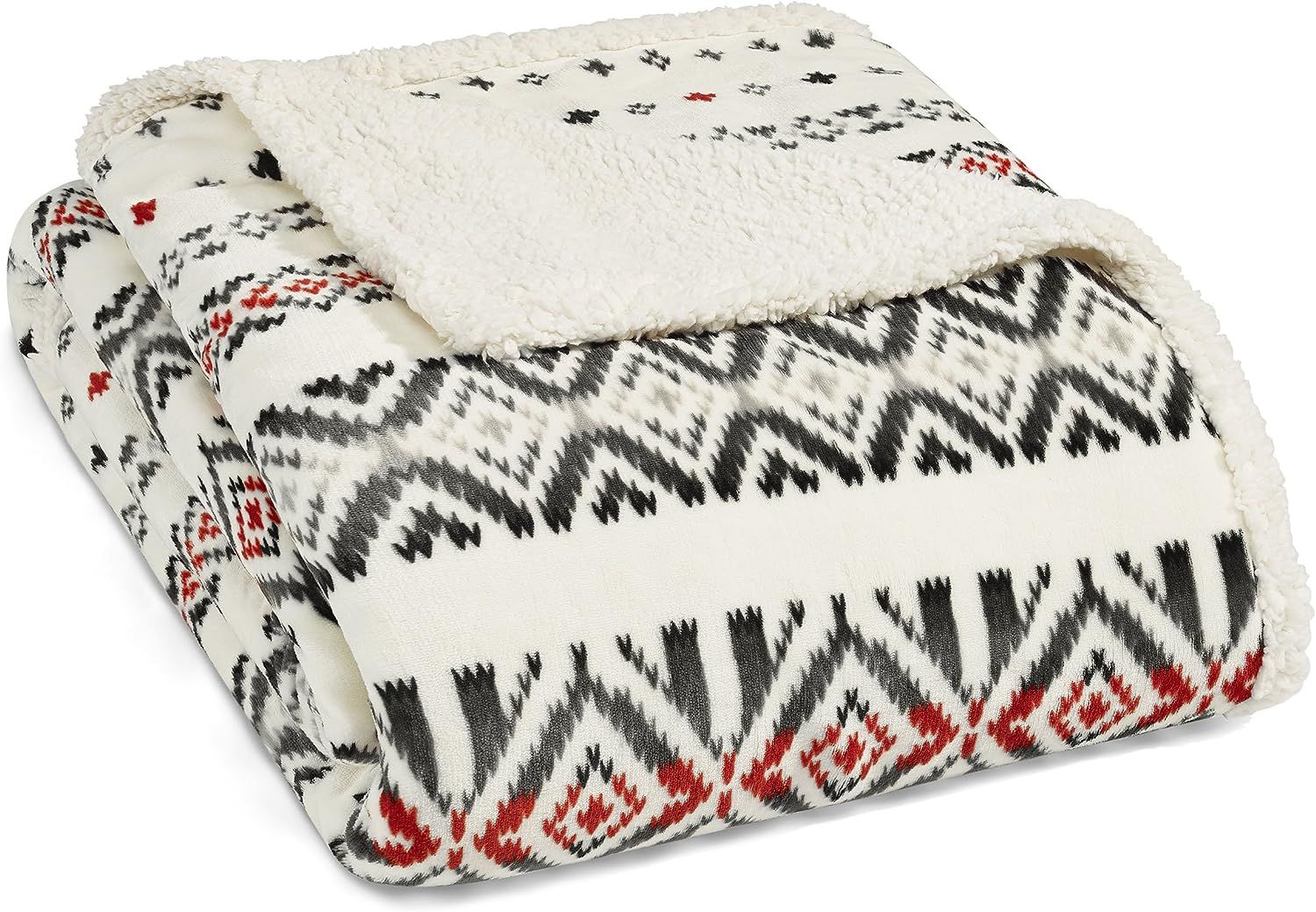 Eddie Bauer - Queen Blanket, Reversible Sherpa Fleece Bedding, Soft & Cozy Home Decor (Mountain V... | Amazon (US)