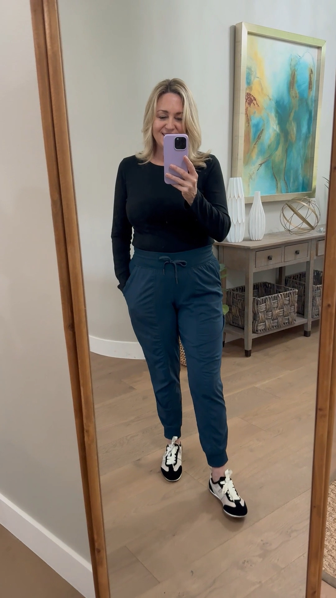 New Lululemon joggers in this beautiful blue color. Sneakers with ribbon ties, athleisure, workout wear, fitness 

#LTKActive #LTKselfcare #LTKfitnessgoals