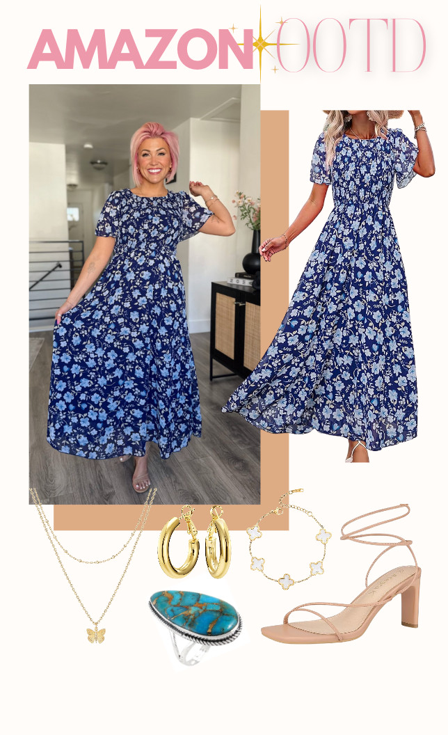 How gorgeous is this print? Dress: Medium Shoes: TTS 

 #LTKSaleAlert #LTKFindsUnder50 #LTKStyleTip