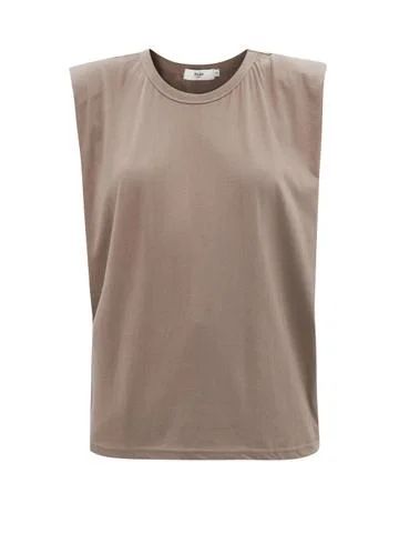 Eva padded-shoulder organic cotton tank top | The Frankie Shop | Matches (US)