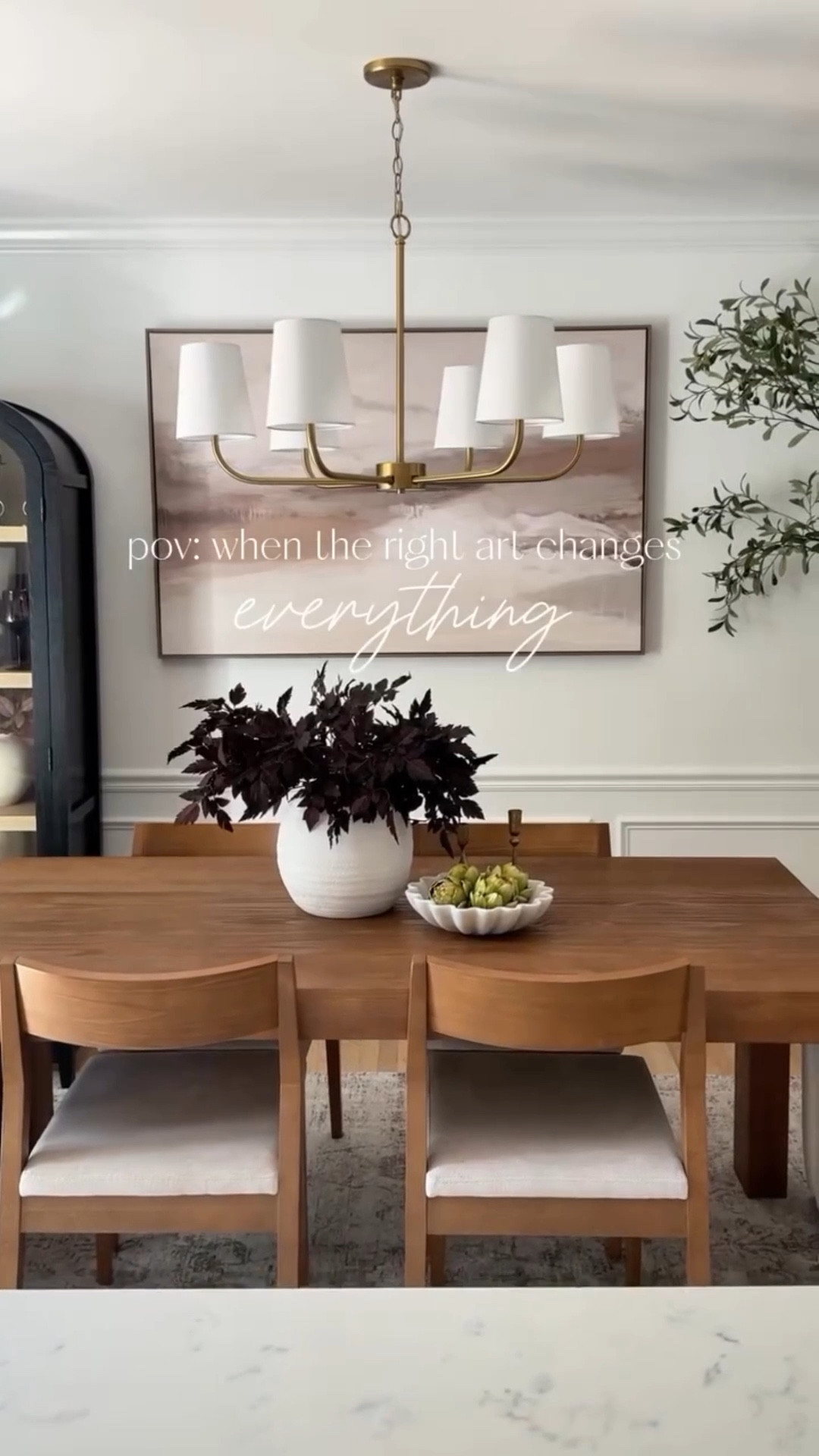 POV: when the right piece of art transforms everything. 🤎 

I can’t believe I scored this oversized gem at @target. It’s has completely elevated our dining room and given it such a high-end designer vibe without the price tag. 🏷️ 



#targetfinds #targetwallart #ltkhome #modernorganic #neutraldecor #targetstyle #designerlookforless #affordabledecor