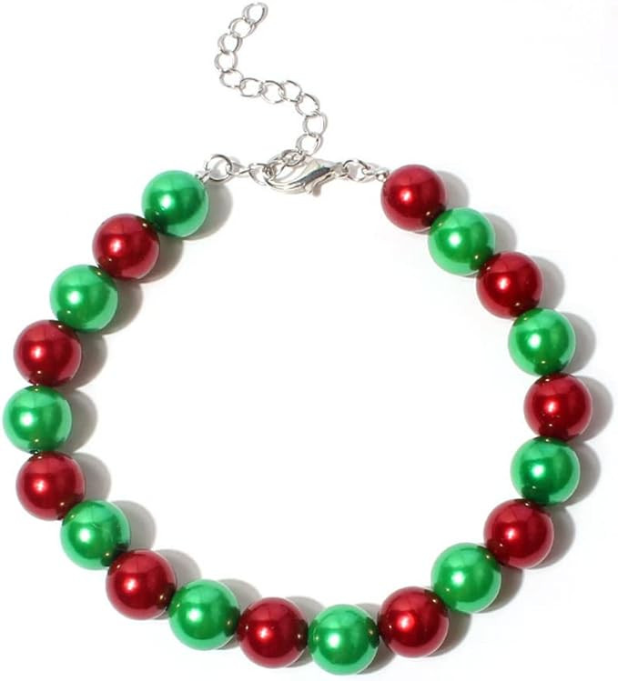 Pearl Pet Necklace Cute Dog Pet Holiday Necklace Accessories Small and Medium Dogs | Amazon (US)