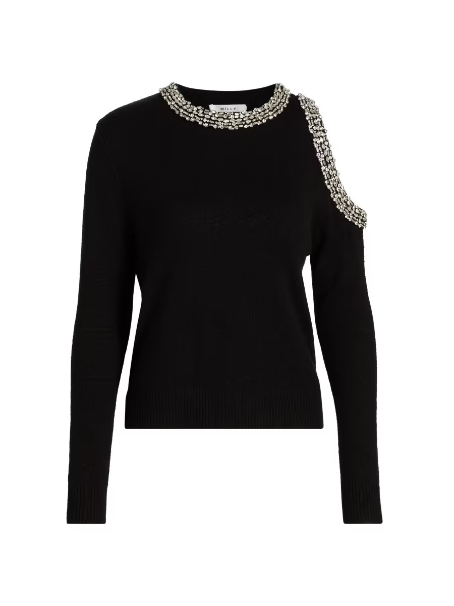 Roma Crystal-Embellished Knit Top | Saks Fifth Avenue