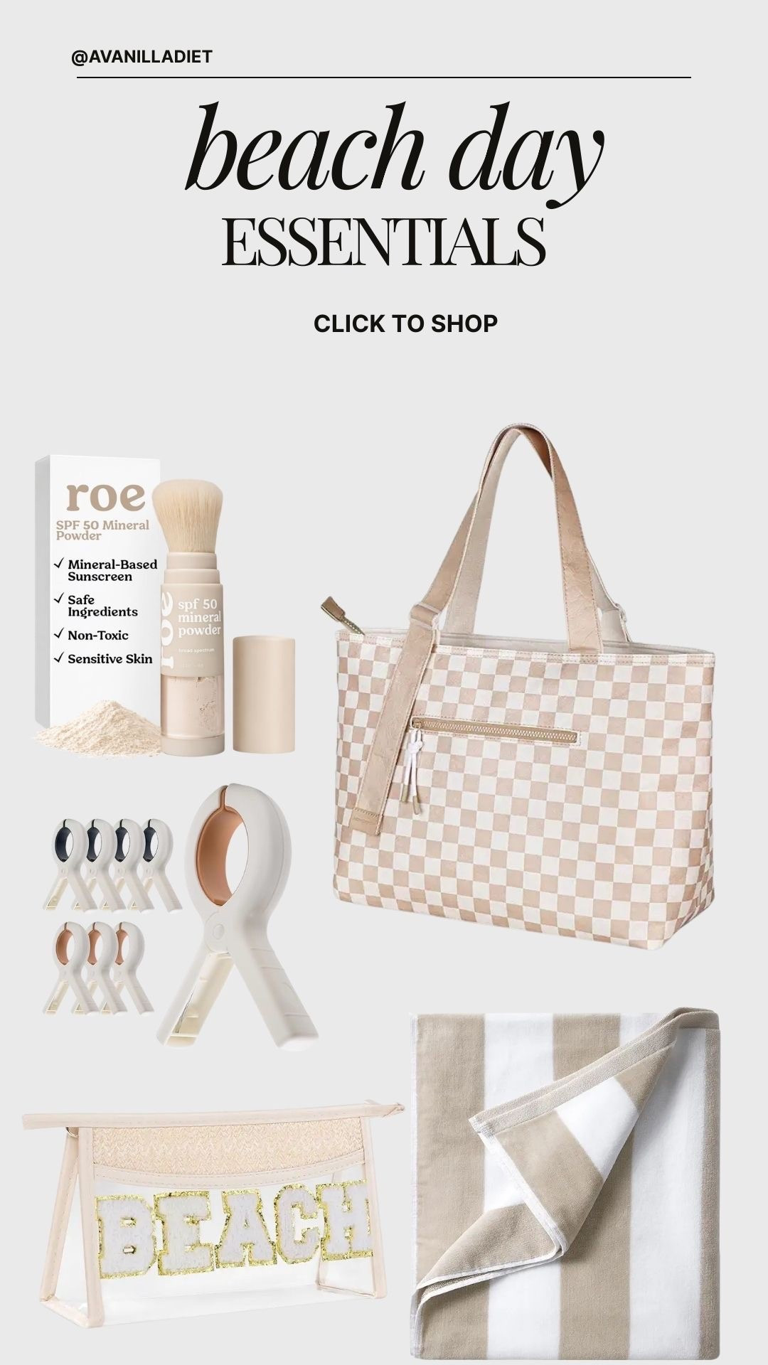 🏖️ Beach day essentials 🏖️
All the sunny-day must-haves for poolside lounging, beach walks, and effortless summer vibes ✨
#beachday #summeressentials #beachvibes #vacayready #ltktravel #summerstyle


#LTKSwim #LTKTravel #LTKSeasonal