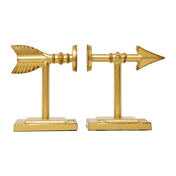 Gold Arrow Shaped Cast Iron Bookends (Set of 2 Pieces) | Walmart (US)