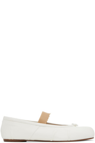 Off-White Tabi Elastic Band Ballerina Flats | SSENSE