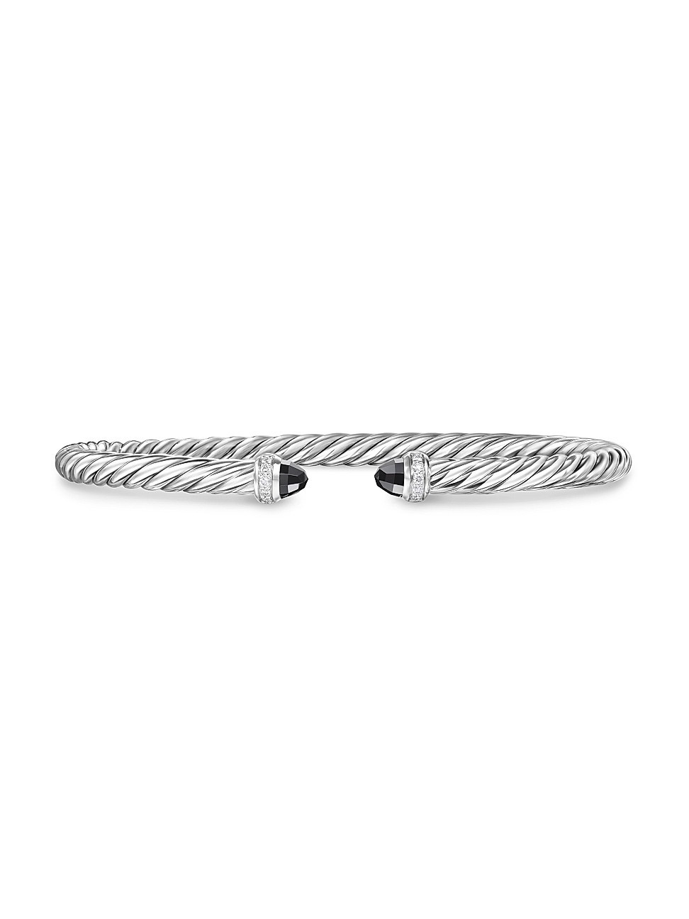 Women's Cablespira Flex Bracelet in Sterling Silver - Black Onyx - Size XS | Saks Fifth Avenue