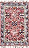 Loloi Rugs, Zharah Collection - Rose / Denim Area Rug, 2'6" x 7'6 | Amazon (US)