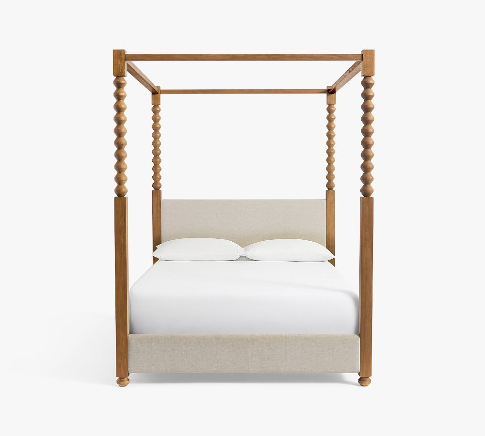 Chris Loves Julia Stacked Ball Canopy Bed | Pottery Barn (US)