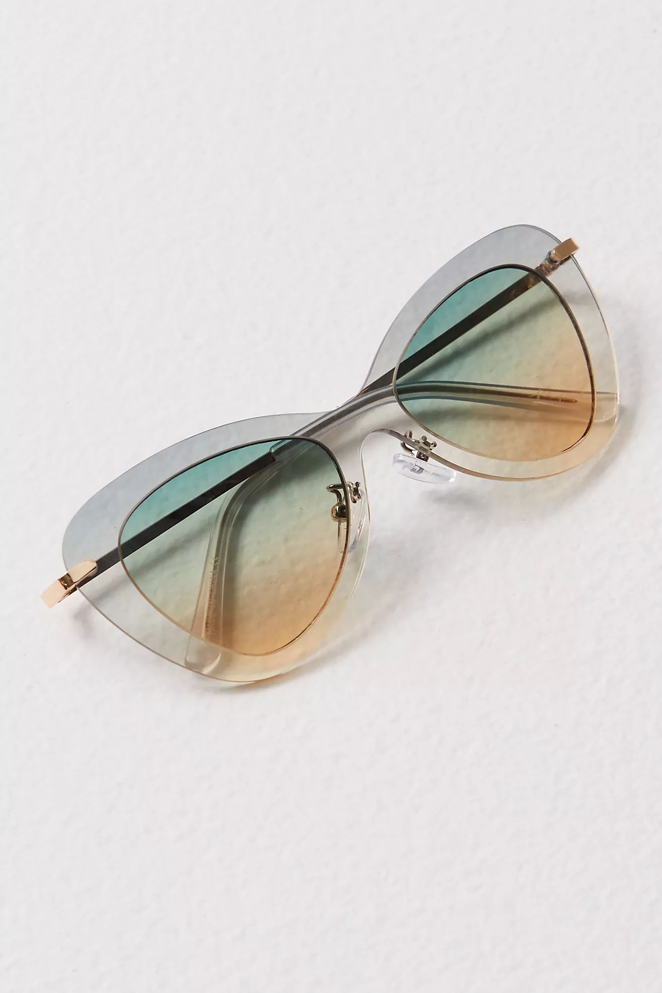 Wave Cat Rimless Sunglasses | Free People (Global - UK&FR Excluded)