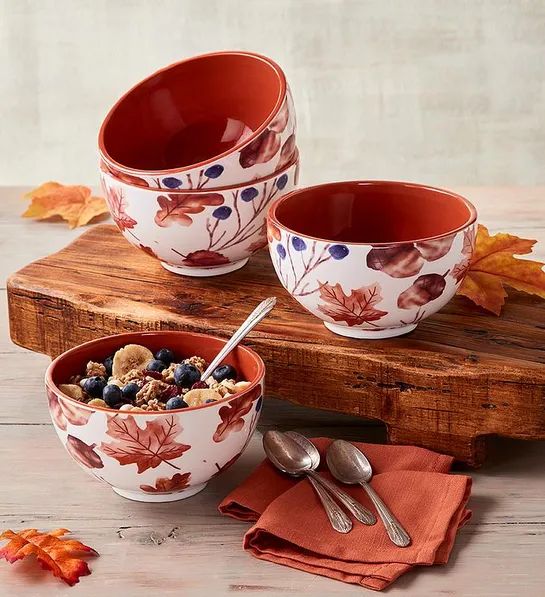 Fall Leaves Bowls - Set of 4 | Harry & David