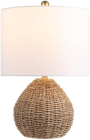 JONATHAN Y Kona 20.5" Rattan and Metal Table Lamp, Brown/Brass Gold | Coastal Bohemian Farmhouse ... | Amazon (US)