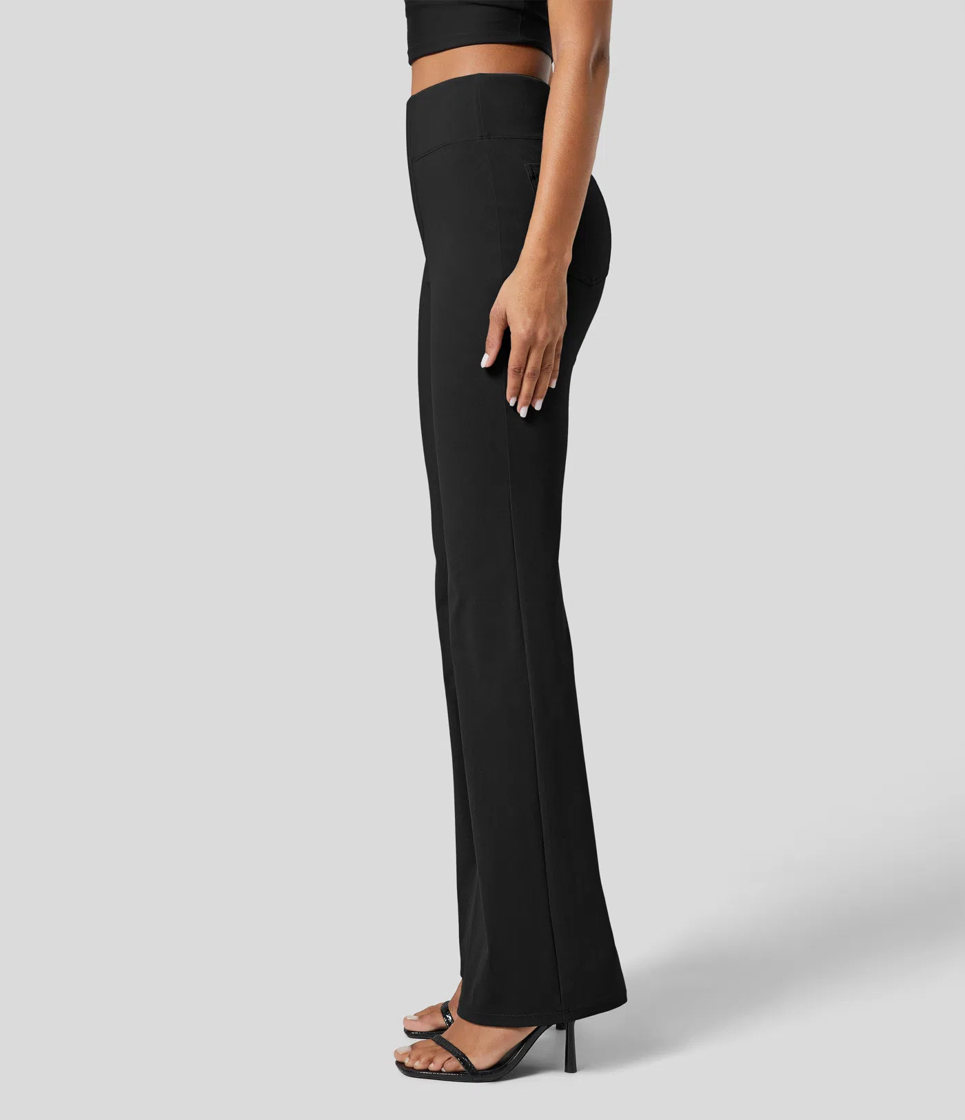 Halara Flex™ High Waisted Back Side Pocket Slight Flare Work Pants | HALARA