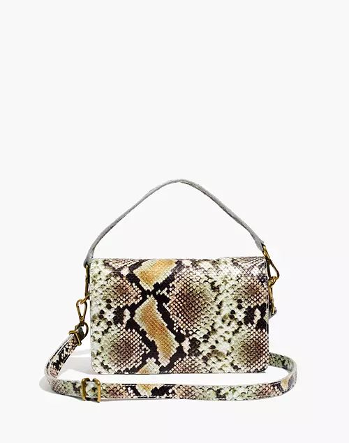 The Flap Convertible Crossbody Bag in Snake Embossed Leather | Madewell