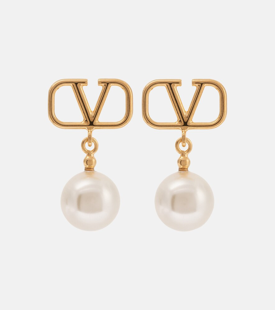 Valentino VLogo faux pearl earrings | Mytheresa (US/CA)