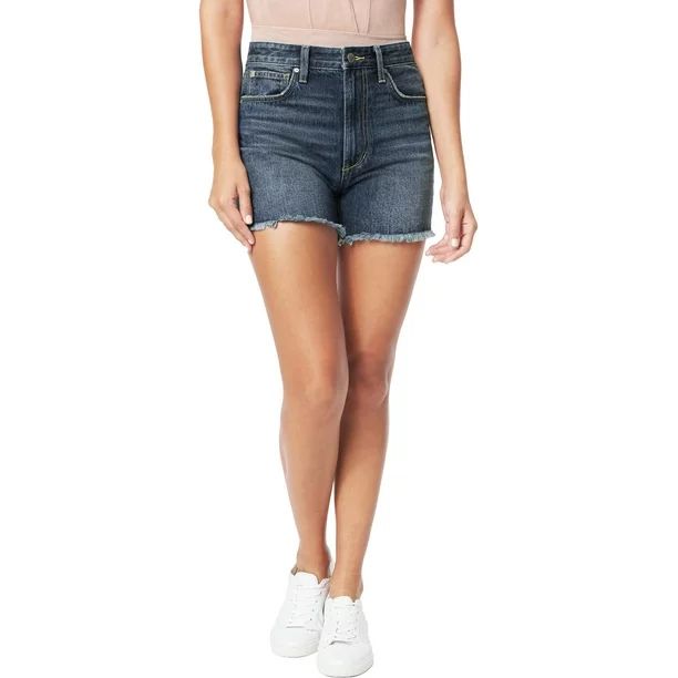 Joe's Jeans Womens The Kinsley High-Rise Frayed Hem Cutoff Shorts Blue 24 - Walmart.com | Walmart (US)