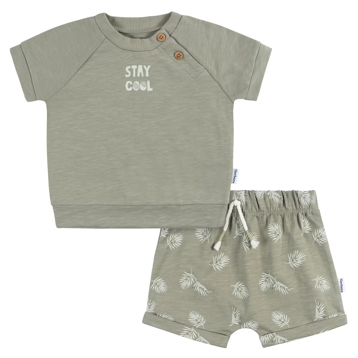 Gerber Baby Boys' T-shirt and Shorts, 2-Piece | Target