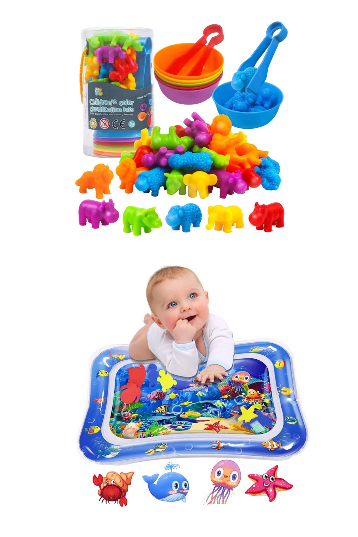 Baby toys, water mat for babies, tummy time, learning toys for toddlers, counting toy, matching toy, toys to help learn colors. 

#LTKunder50 #LTKkids #LTKbaby