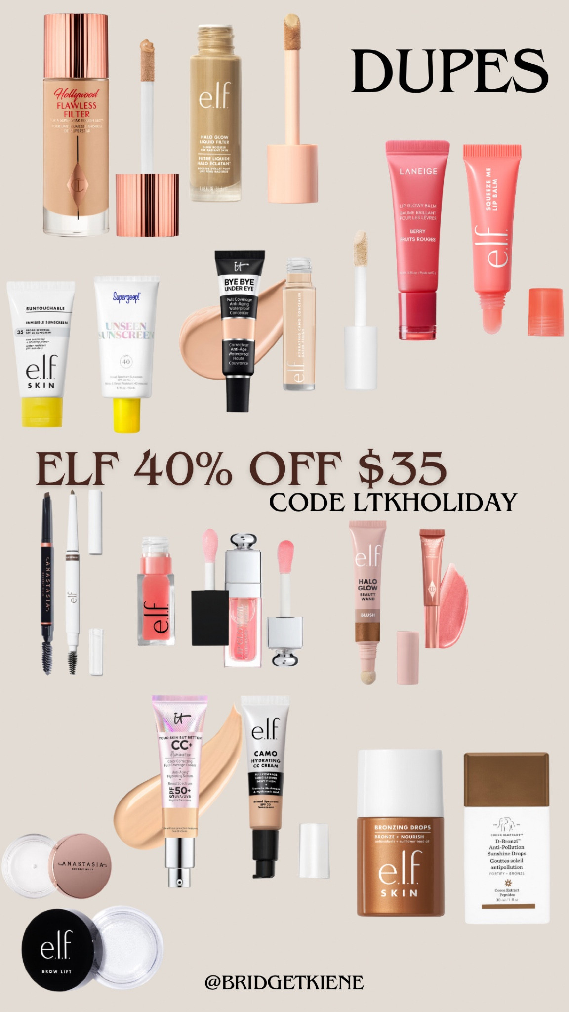 Elf is 40% orders of $35+! Score so many great finds - including all my favorite makeup for less looks!! Don’t pay full price for the exact same effect 😉

Code LTKHOLIDAY

#LTKSaleAlert #LTKBeauty #LTKCyberWeek