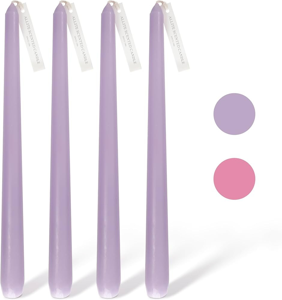 Scented Taper Candles Soothing Lavender Fragrance Candle Purple Candles 10 inch Long Candles Stic... | Amazon (US)