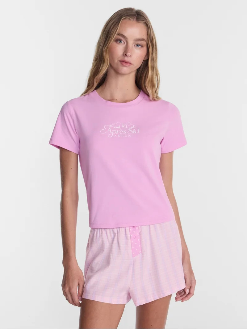 No Boundaries Graphic Baby Sleep Tee, Women's XS-XXL | Walmart (US)