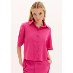 Camisa Manga Curta rosa PP | OffPremium (BR)