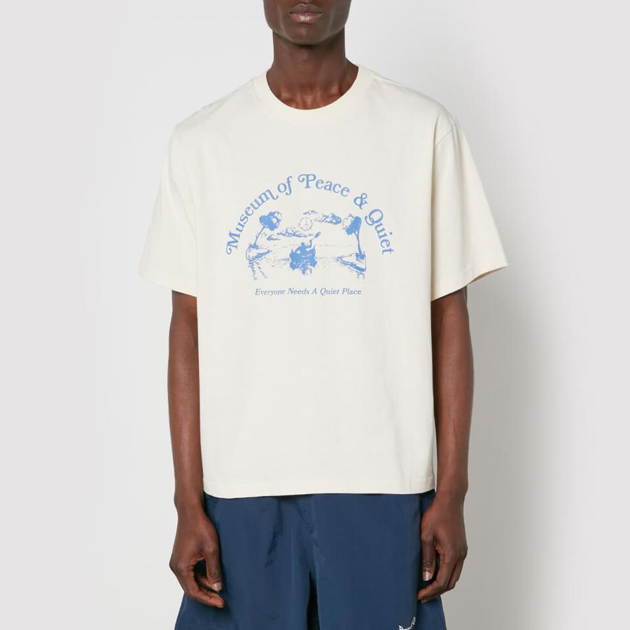 Museum of Peace and Quiet 'Quiet Place' Cotton-Jersey T-Shirt | Coggles (Global)