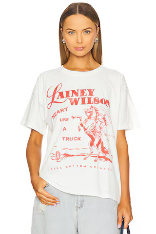 DAYDREAMER Lainey Wilson Bell Bottom Country Merch Tee in Vintage White from Revolve.com | Revolve Clothing (Global)