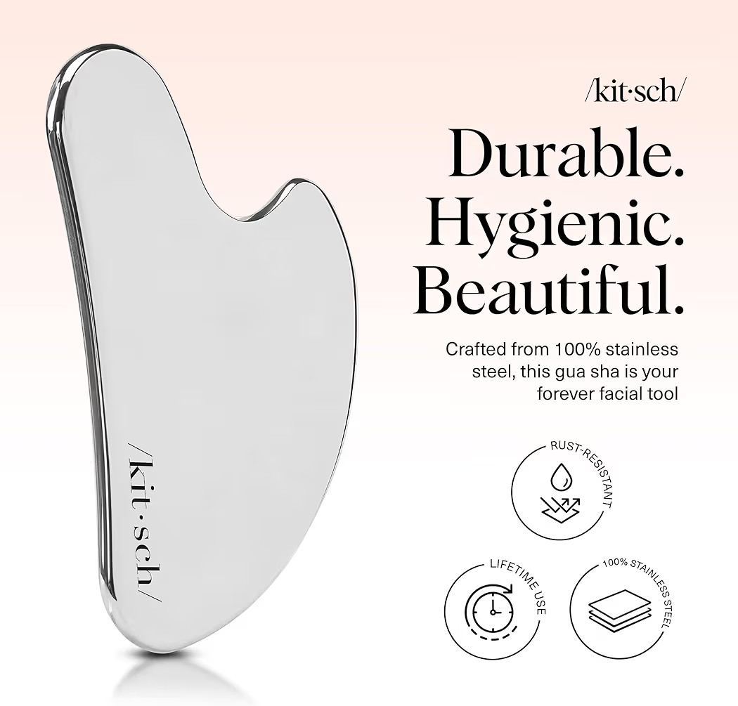 Kitsch Stainless Steel Gua Sha Facial Tools - Guasha Tool for Face, Face Sculpting Tool, Jawline ... | Amazon (US)