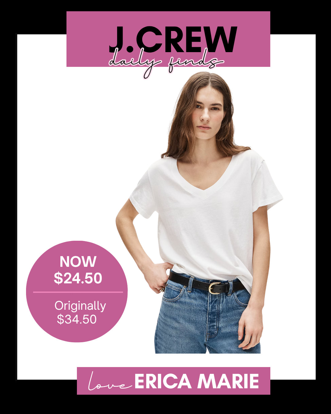 I hear J.Crew has the best t-shirts, but they are usually expensive. Found this one on sale! 

 #LTKootd #LTKSaleAlert