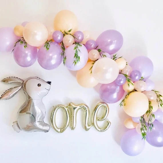 Lavender Balloon Garland, Pearl Lavender Balloons, Lavender Latex, Woodland Baby Shower, Woodland... | Etsy (US)