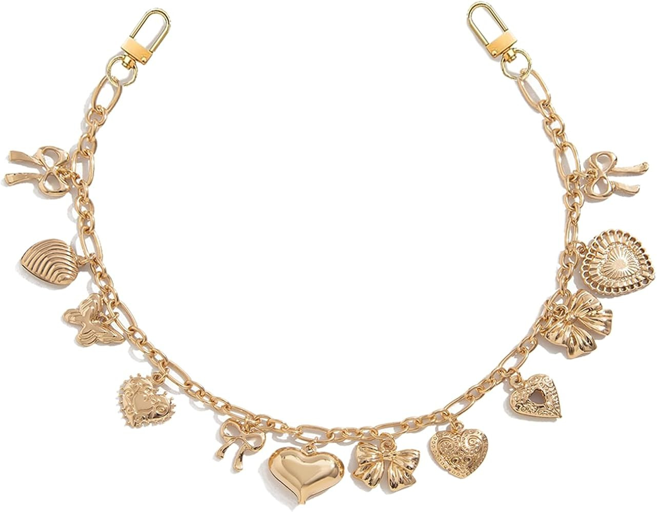 MORWLAT Gold Bag & Purse Charms Chain for Handbags With Heart Charms Women Key Chain Pendant Tren... | Amazon (US)