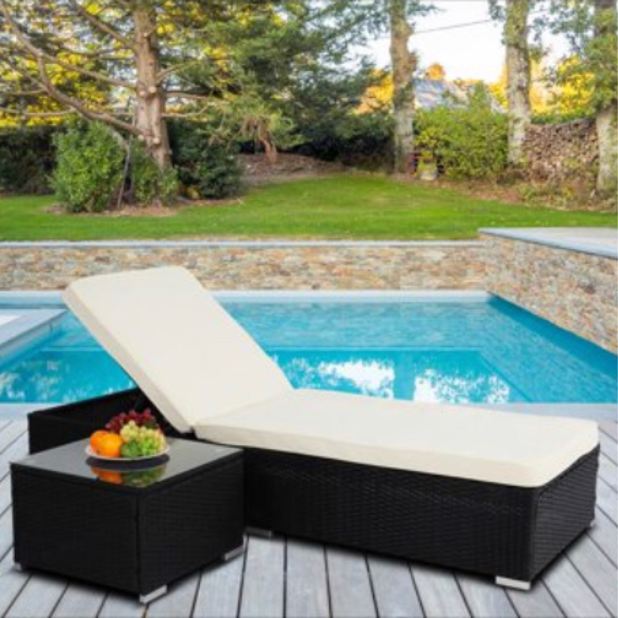 Patio chaise lounge and table set

#LTKSeasonal #LTKhome #LTKFind