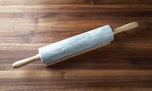 Amazon.com: Fox Run Polished Marble Rolling Pin with Wooden Cradle, 10-Inch Barrel, White: Home &... | Amazon (US)
