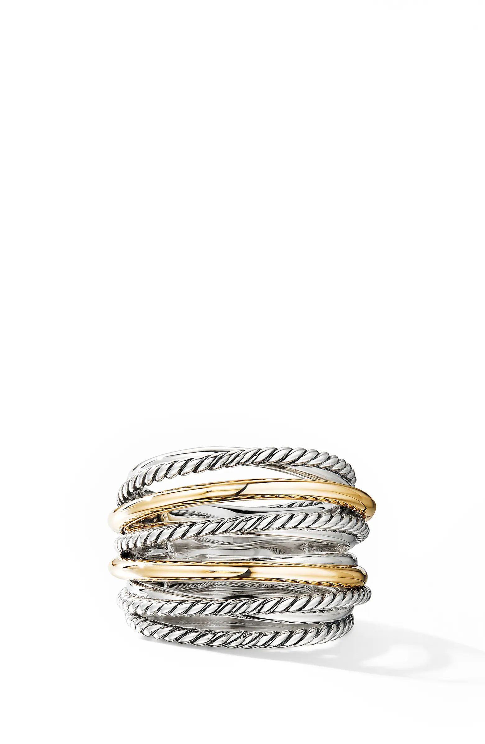 Crossover Wide Ring with 18K Gold | Nordstrom