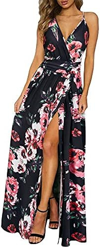 Newshows Women's 2026 Lightweight Summer Wedding Guest Beach Vacation Casual V Neck Split Flowy M... | Amazon (US)