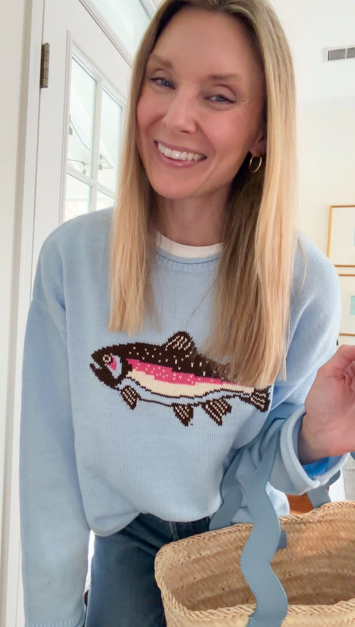 The cutest blue, roll neck, fish sweater for $30 from target to add some fun to your spring wardrobe! 

#LTKootd #LTKSpringSale #LTKmomlife
